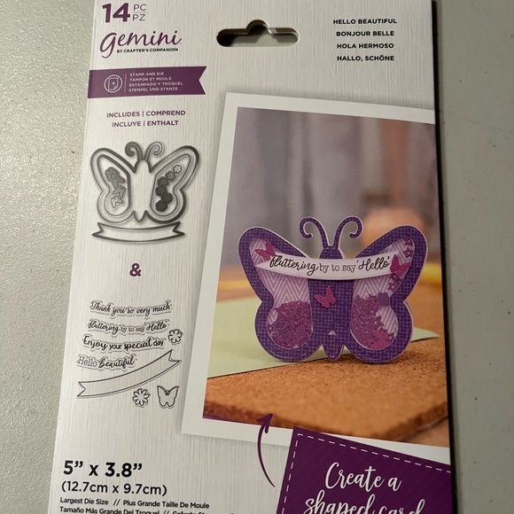 Gemini Butterfly Card Making Kit - Purple - Picture 2 of 3
